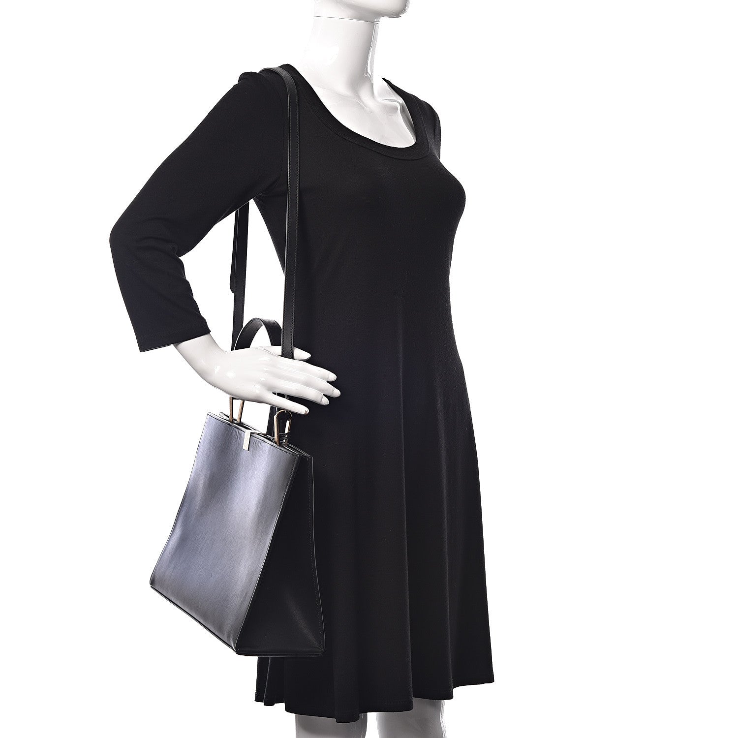 Balenciaga Calfskin Le Dix Soft Cabas M Shoulder Bag Black 2 of 11