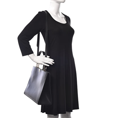 Balenciaga Calfskin Le Dix Soft Cabas M Shoulder Bag Black 2 of 11