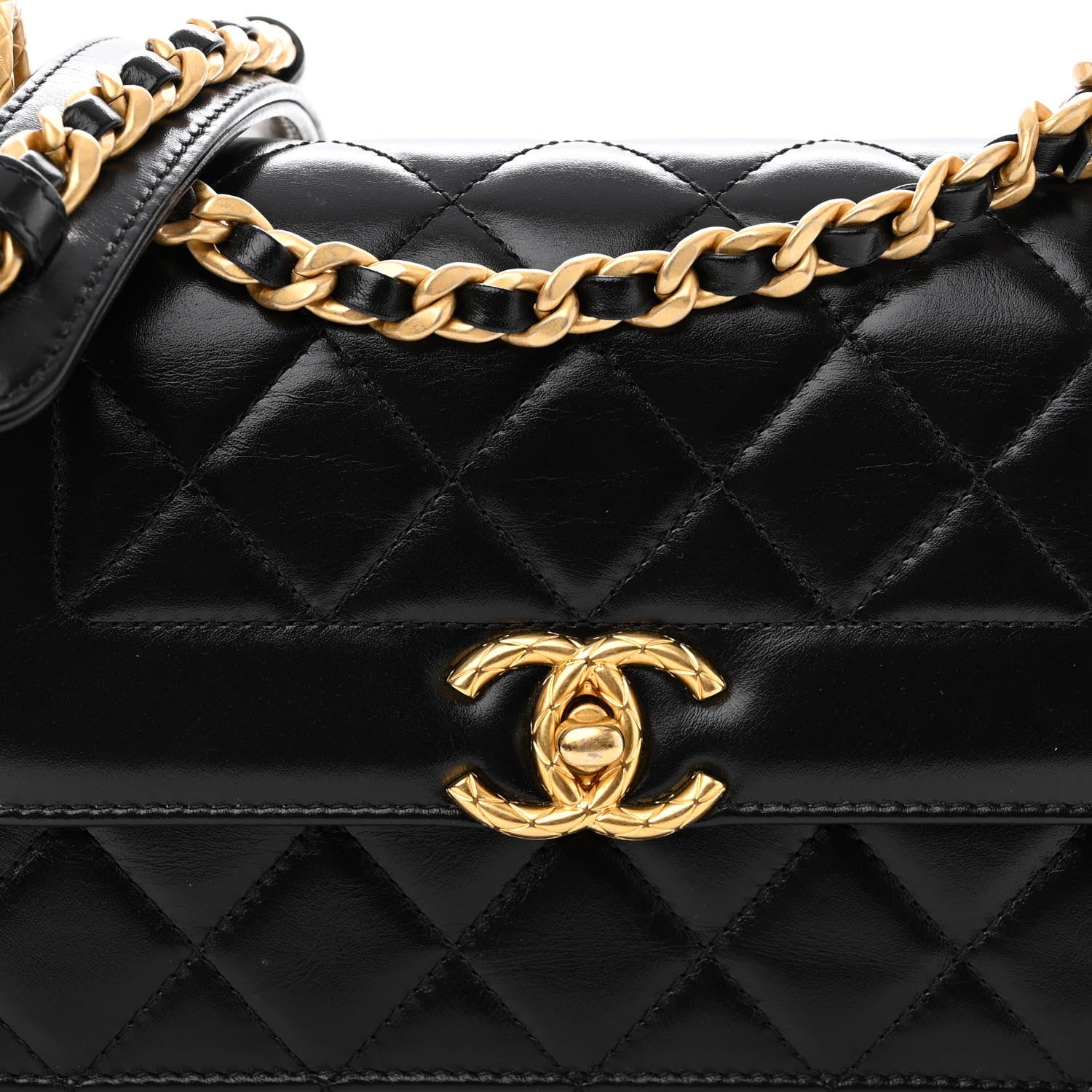 Chanel Calfskin Quilted Mini Coco Ring Flap Black 8 of 11