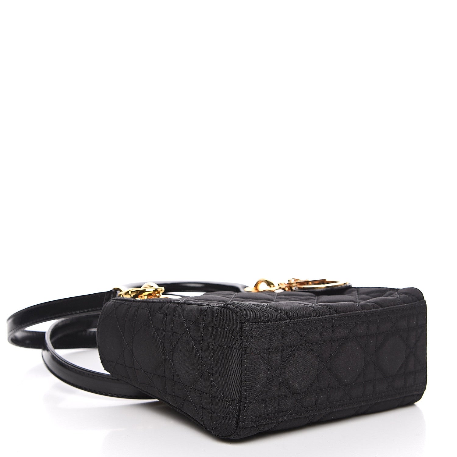 Christian Dior Nylon Cannage Mini Lady Dior Black 3 of 9