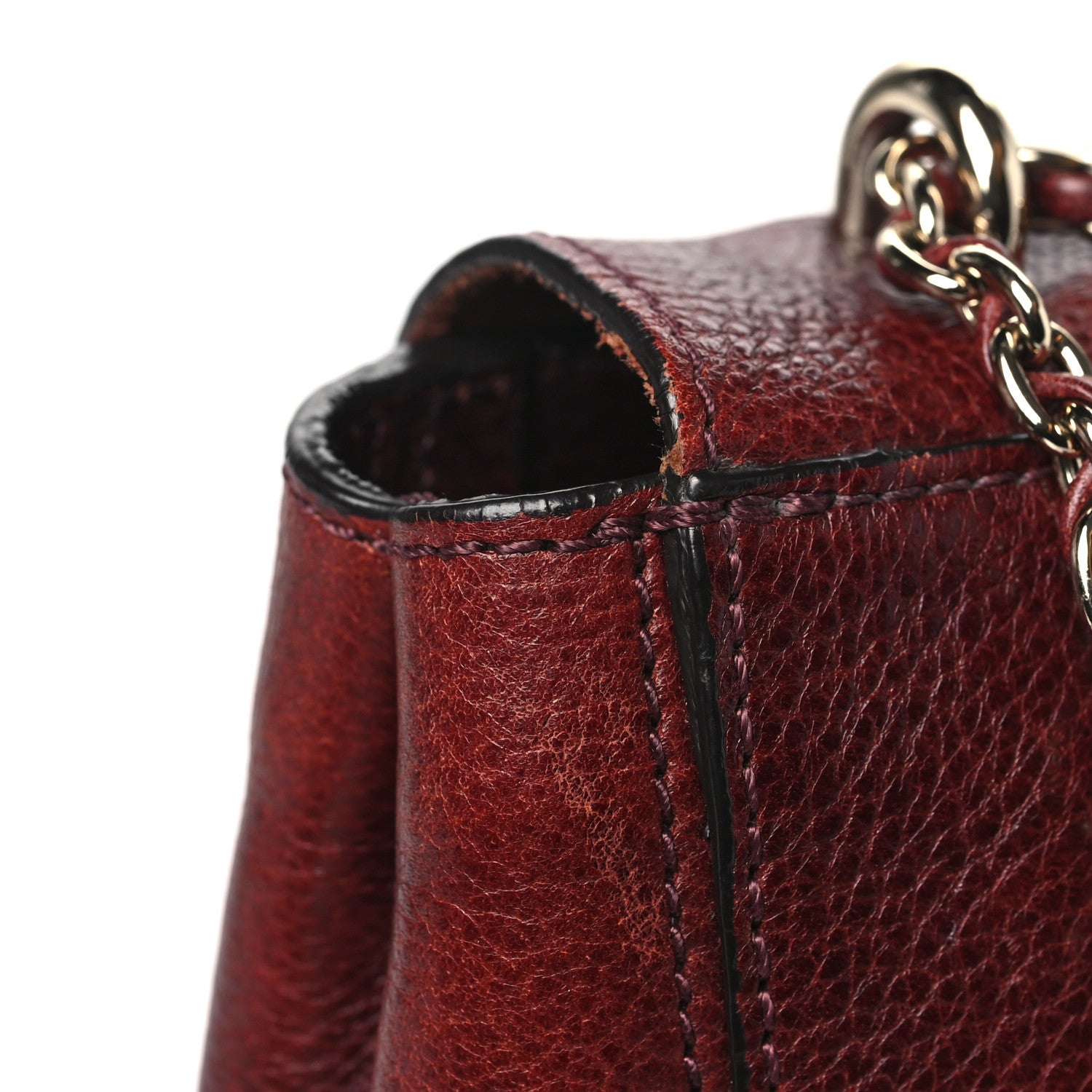 Mulberry Small Classic Grain Calfskin Small Lily Flap Oxblood 12 of 13