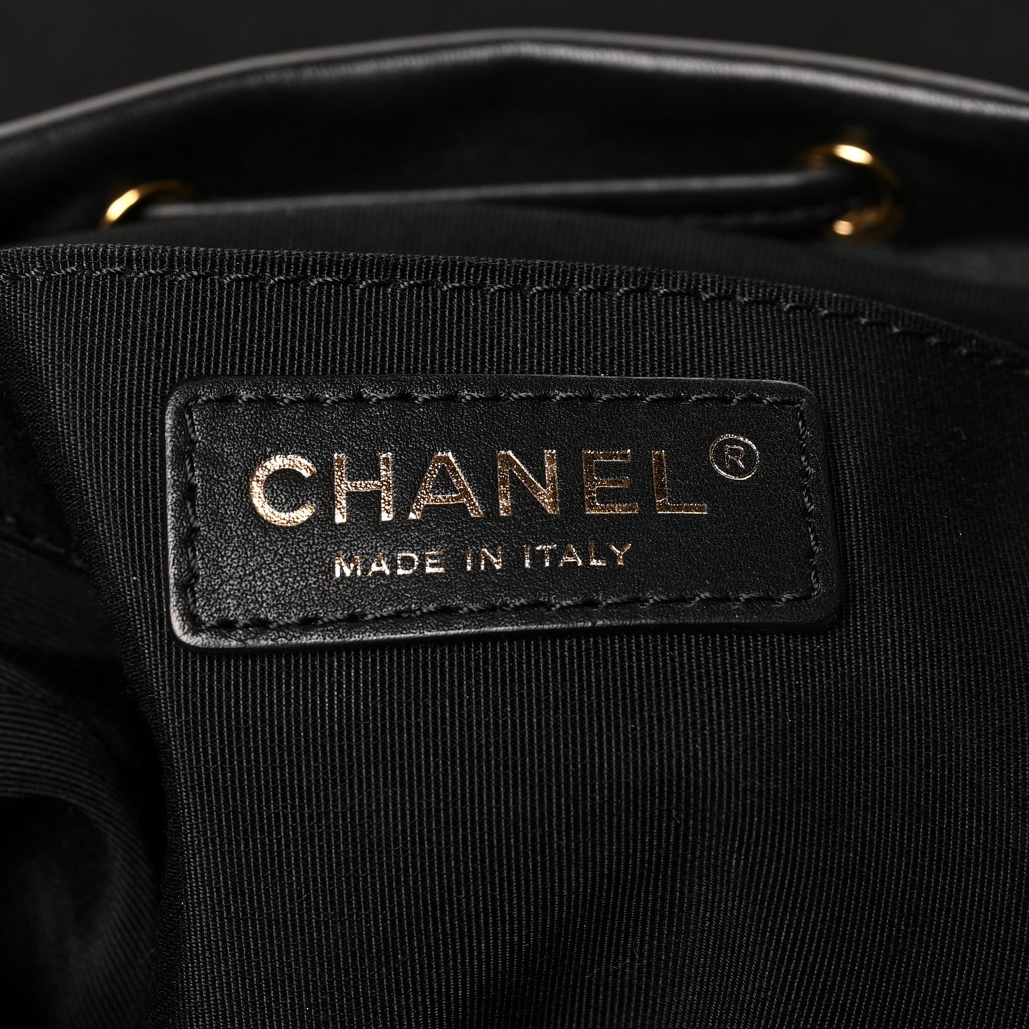 Calfskin Chevron Quilted Small Urban Spirit Backpack Black