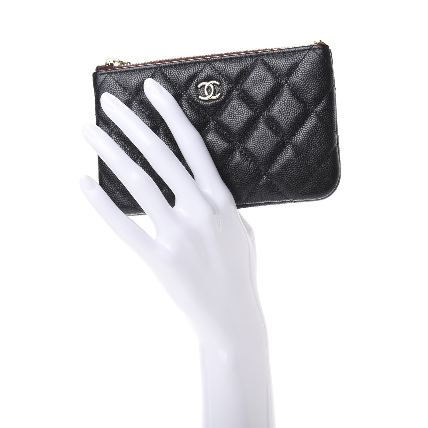 Chanel Caviar Quilted Small Cosmetic Case Black 3 of 8