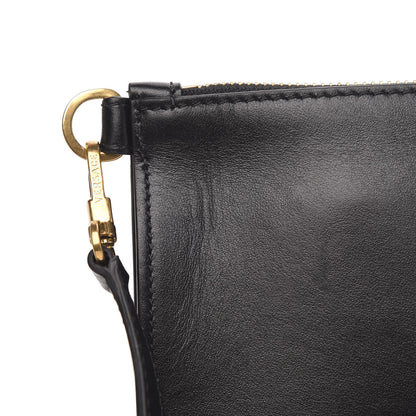 Versace Calfskin 90's Vintage Logo Crossbody Clutch Black White 8 of 10