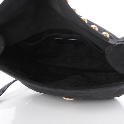 Saint Laurent Suede Y Studs Crossbody Bag Black 5 of 9