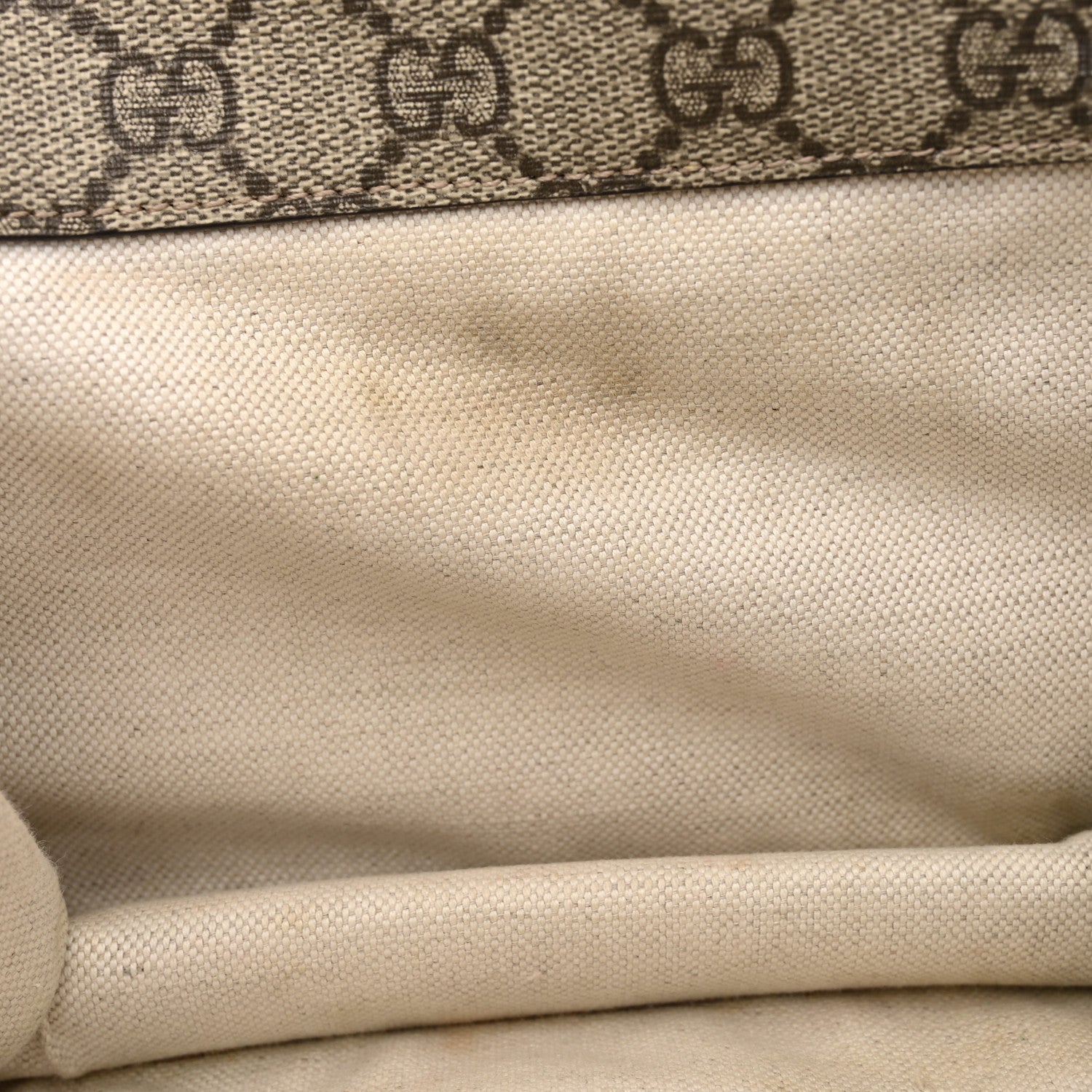 Gucci GG Supreme Monogram Web Small Neo Vintage Double Flap Messenger Bag Beige New Acero 11 of 14