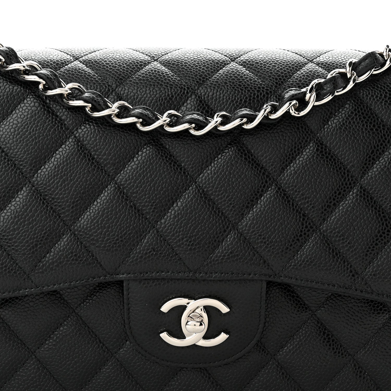 Chanel Caviar Quilted Jumbo Double Flap Black 8 of 10