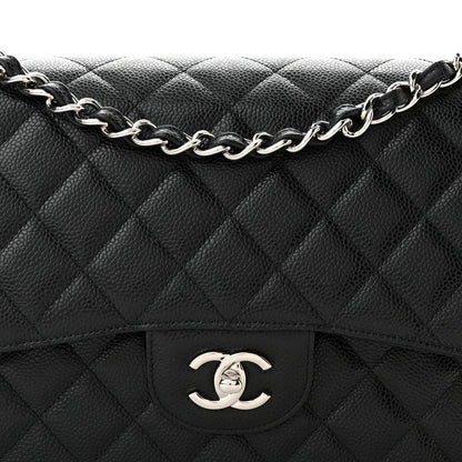 Chanel Caviar Quilted Jumbo Double Flap Black 8 of 10