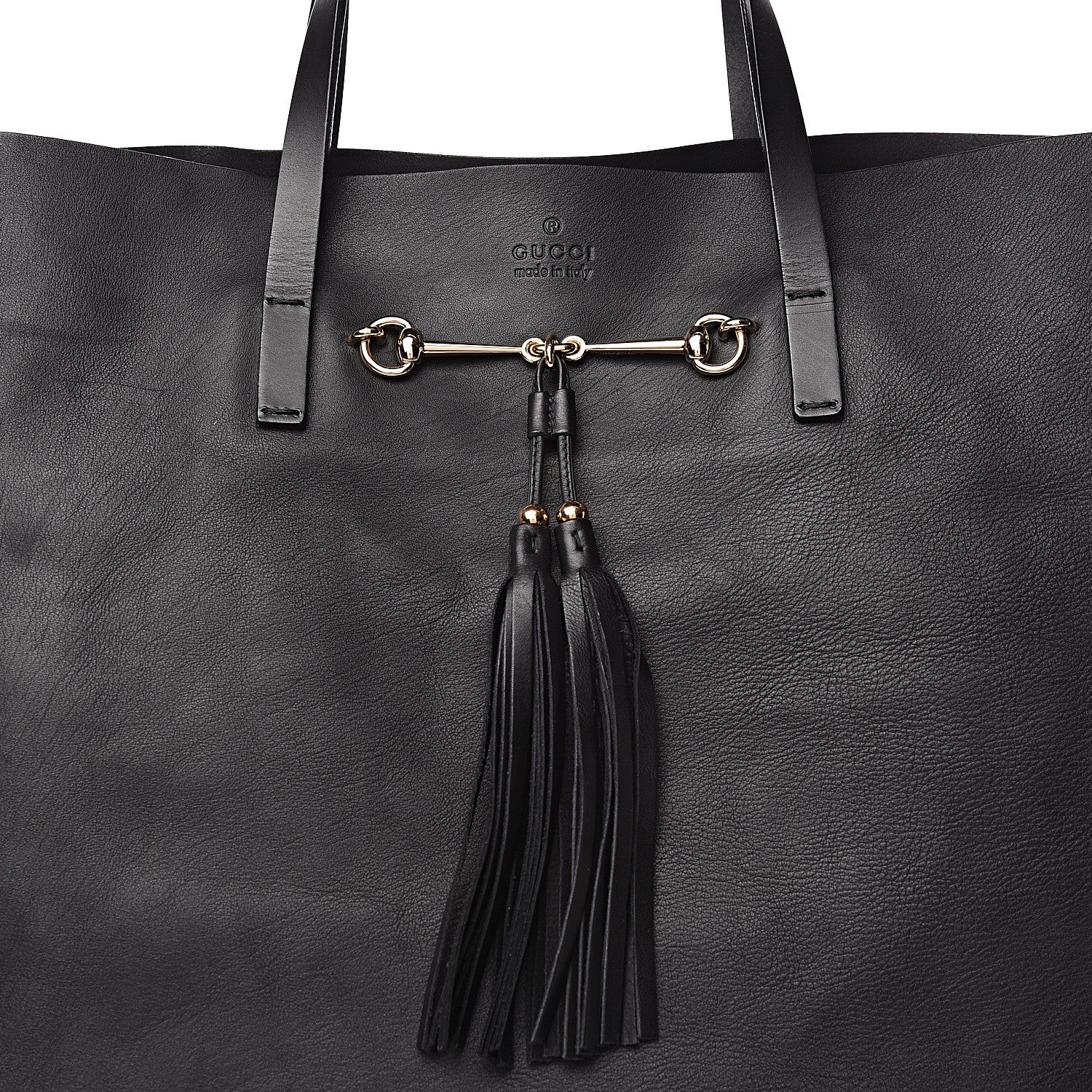 Gucci Calfskin Large Horsebit Tote Black 10 of 10