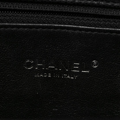 Chanel Caviar Lizard Quilted Medium Coco Handle Flap Black Burgundy 6 of 8
