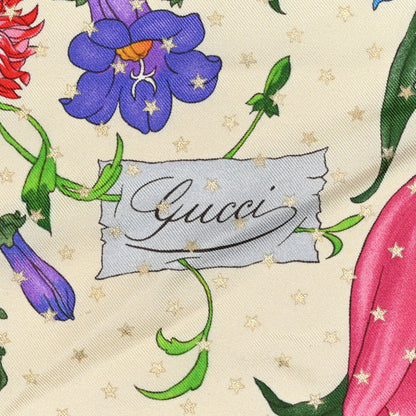 Gucci Silk Twill Flora Square Scarf White 4 of 10