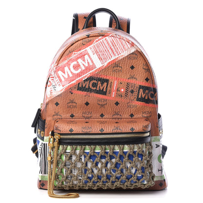 MCM Visetos Flight Print Medium Stark Backpack Cognac 1 of 11