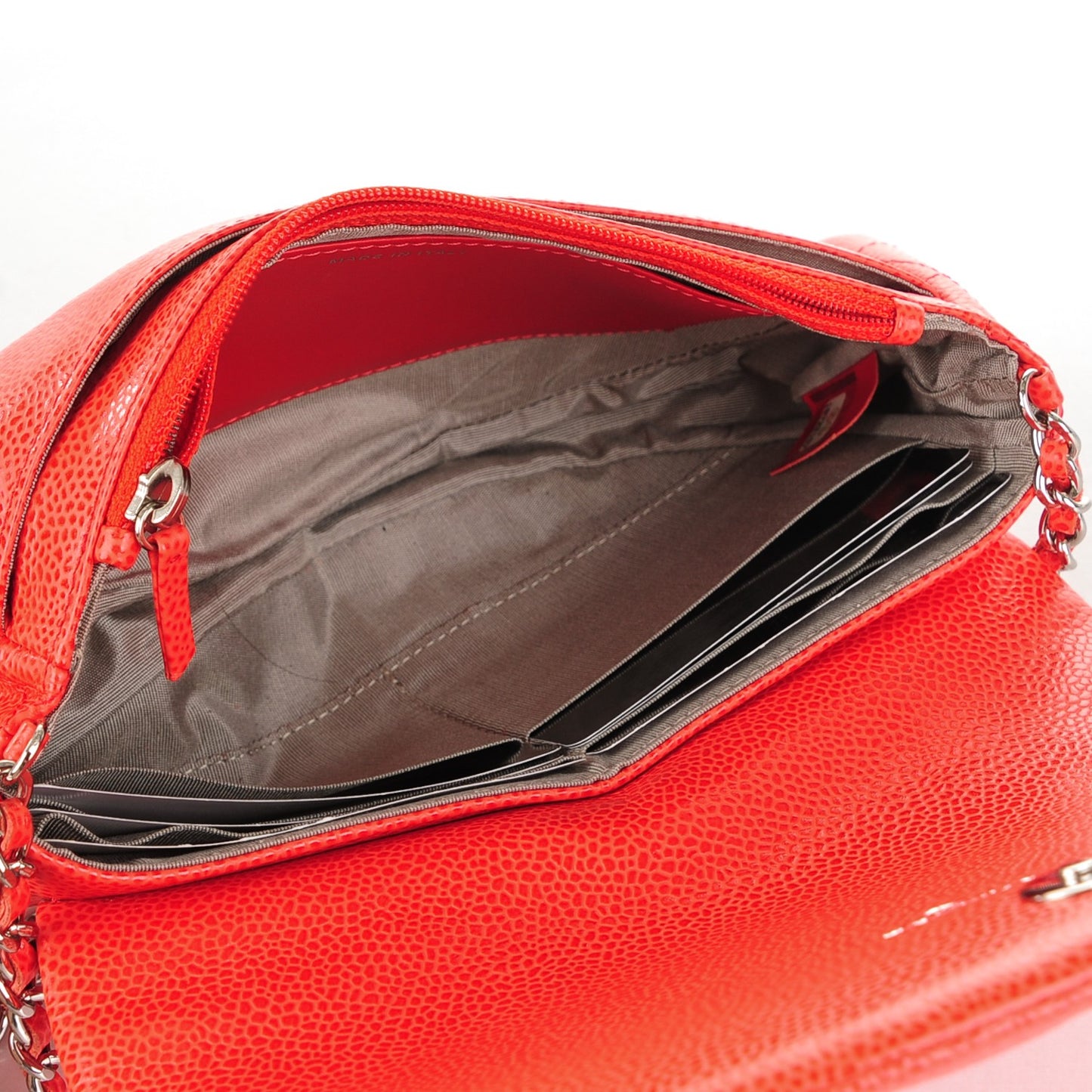 Caviar Half Moon Wallet On Chain WOC Red
