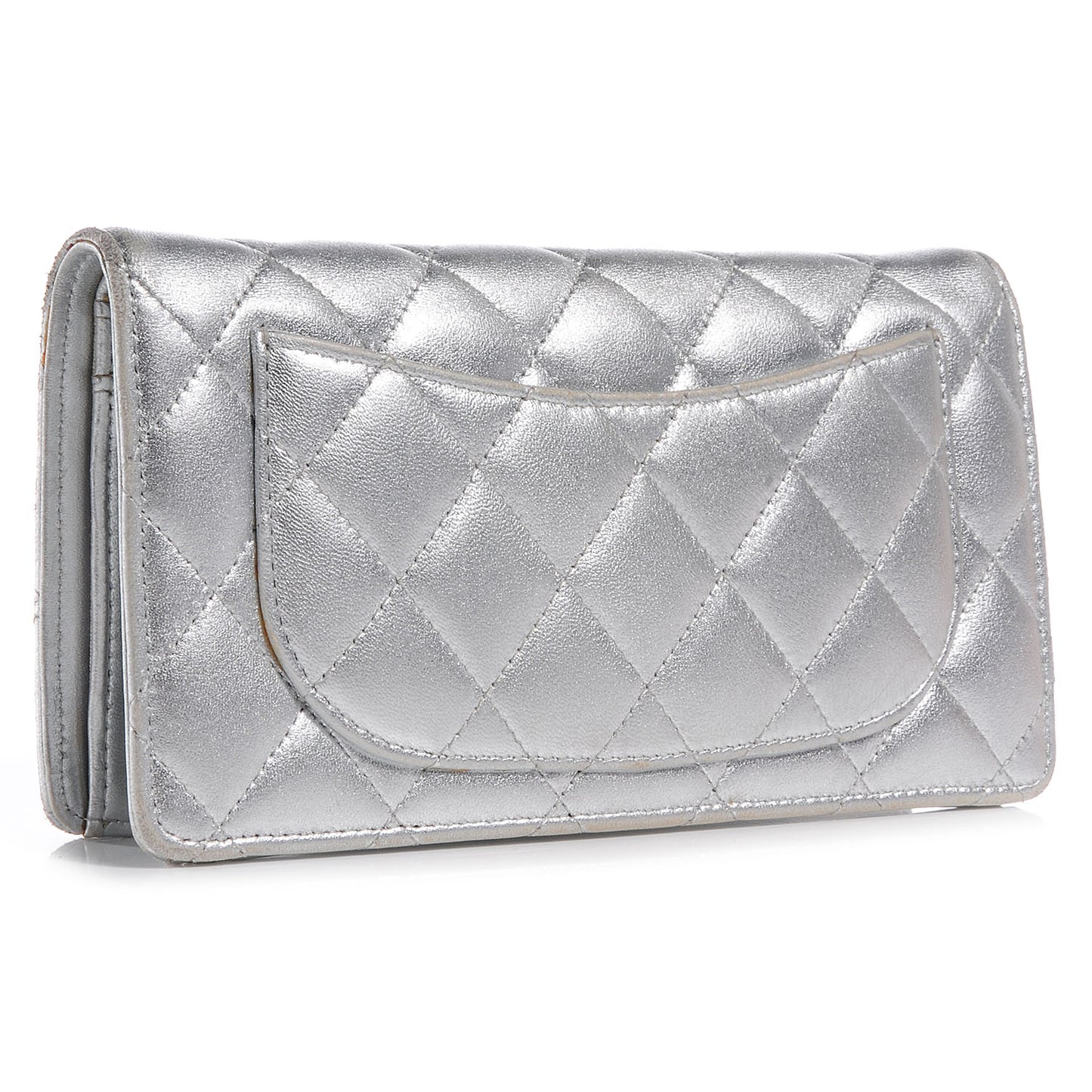 Lambskin Yen Wallet Silver