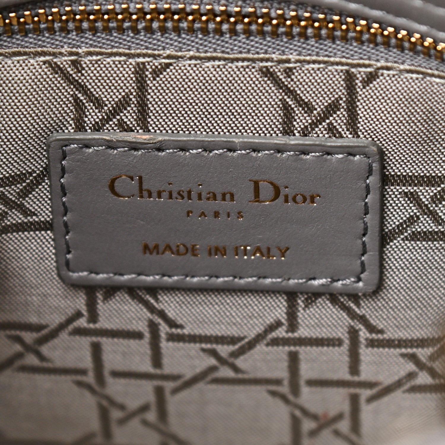Christian Dior Lambskin Cannage Small Lucky Badges My Lady Dior Grey 6 of 9