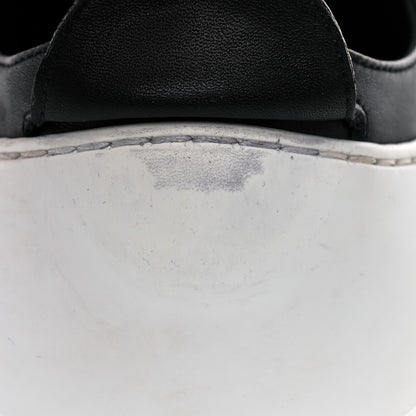 Chanel Calfskin Womens CC Sneakers 39.5 Black White 9 of 16