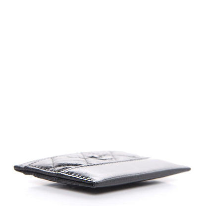Chanel Aged Calfskin Smooth Calfskin Quilted Gabrielle Card Holder So Black 4 of 8