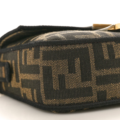 Fendi Fabric Jacquard FF 1974 Mini Baguette Tobacco Moro Black 8 of 10
