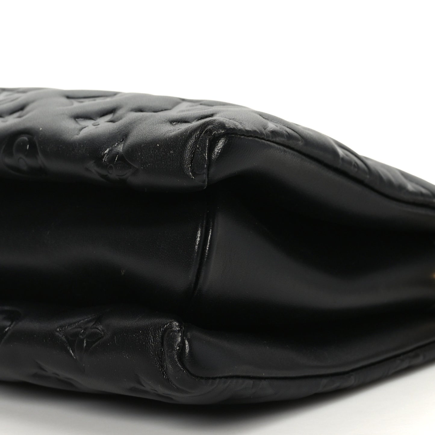 Lambskin Embossed Monogram Coussin PM Black