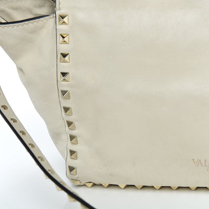 Valentino Garavani Vitello Small Rockstud Tote Ivory 30 of 35