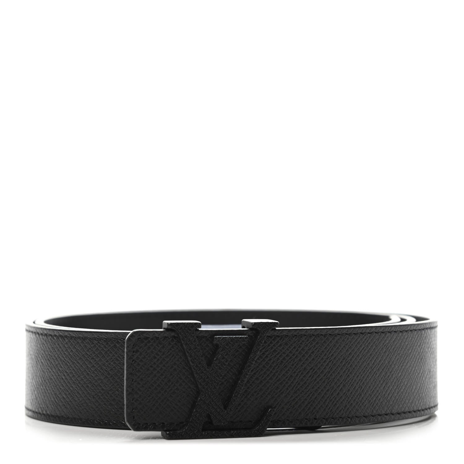 Louis Vuitton Taiga 35mm LV Initiales Belt 95 38 Black 1 of 4