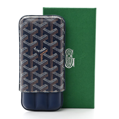 Goyard Goyardine Churchill 3 Cigar Case Navy 10 of 10
