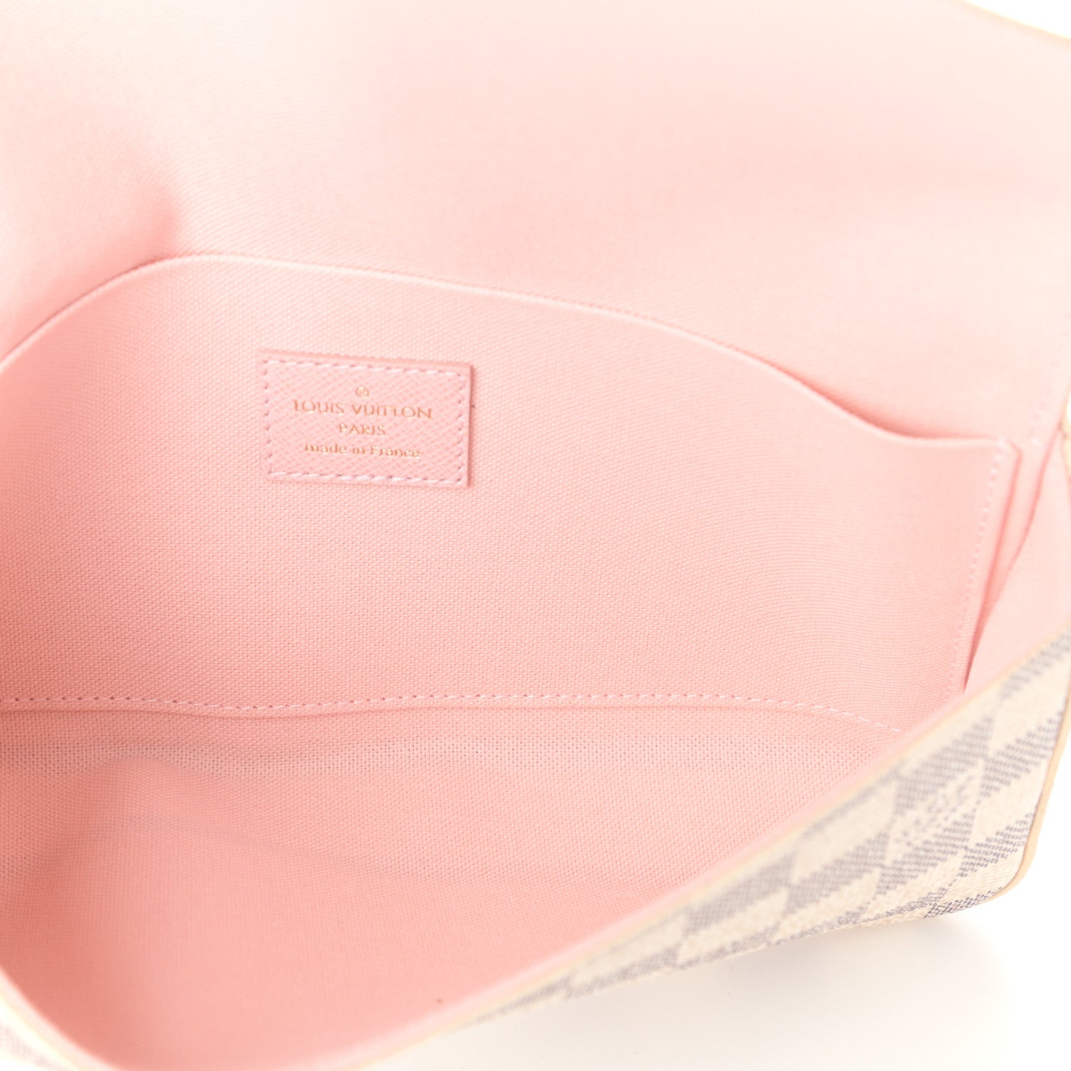 Louis Vuitton Damier Azur Pochette Felicie Chain Wallet Rose Ballerine 6 of 10