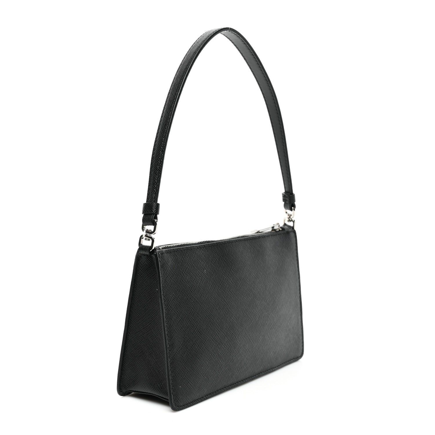 Prada Saffiano Mini Shoulder Bag Black 2 of 7
