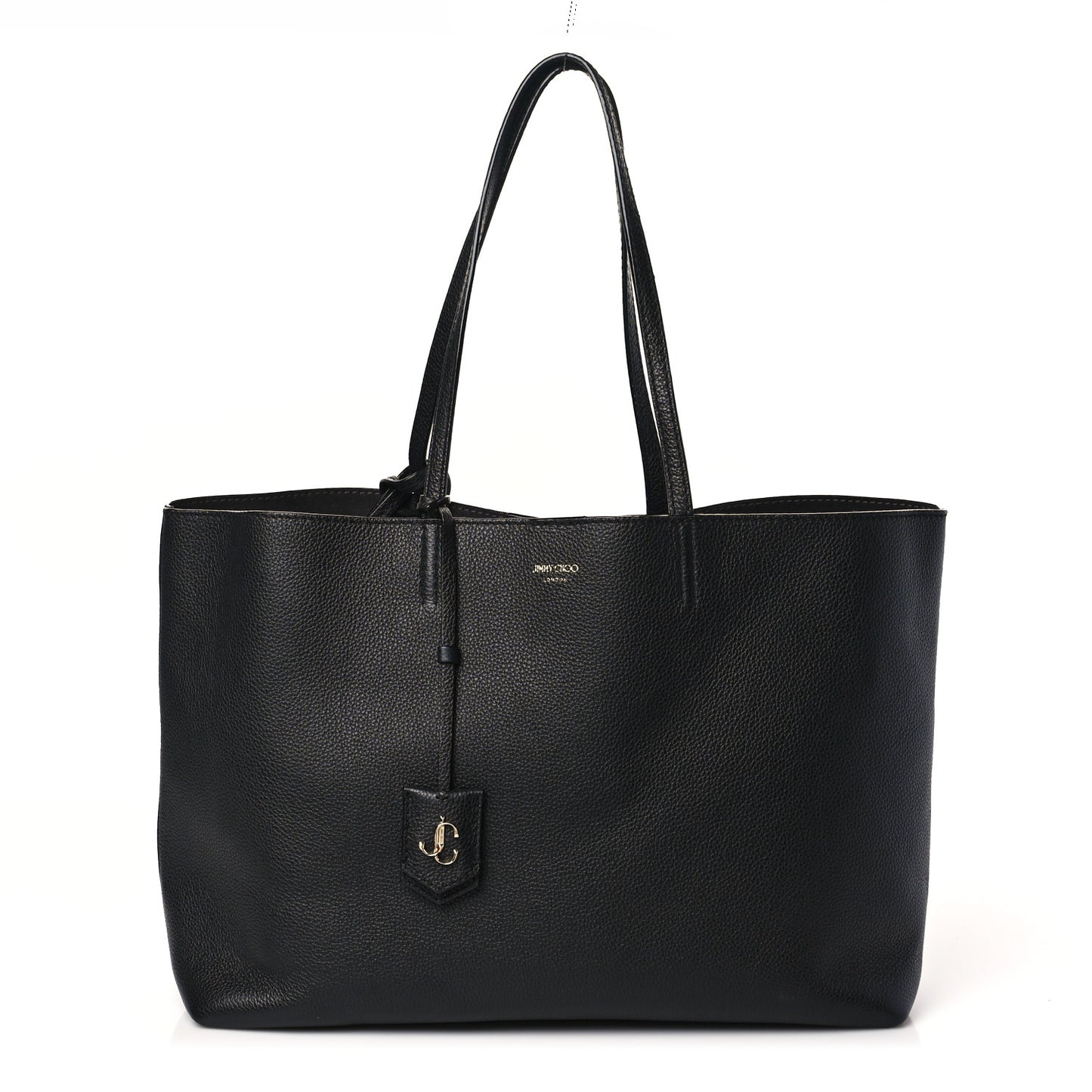 Grainy Calfskin Nine2Five East West Tote Black
