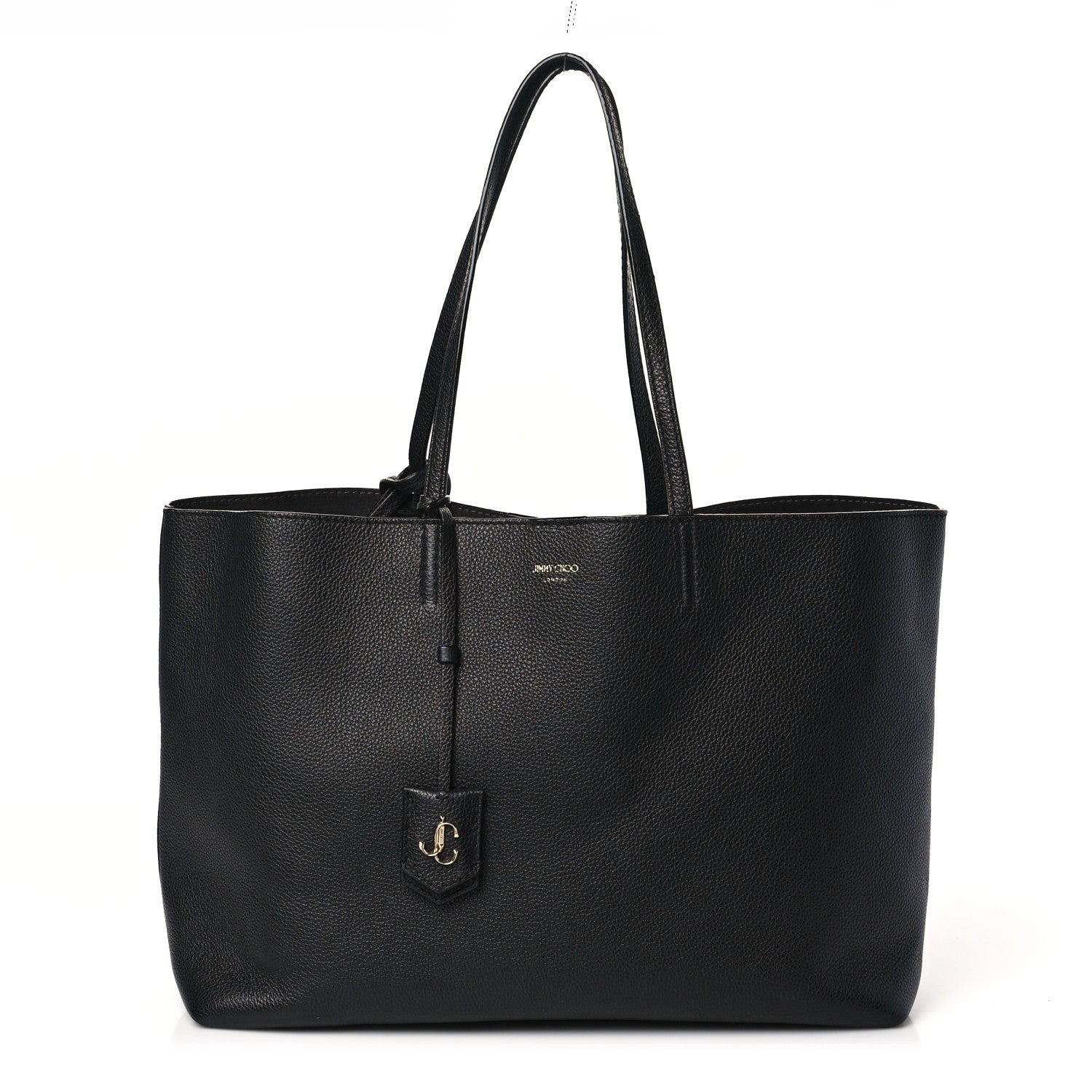 Jimmy Choo Grainy Calfskin Nine2Five East West Tote Black 2 of 8