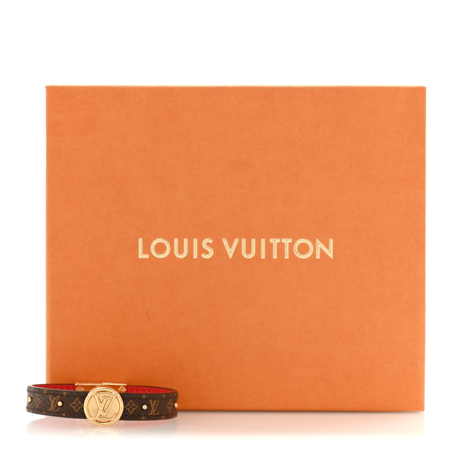 Monogram LV Circle Reversible Bracelet Rouge