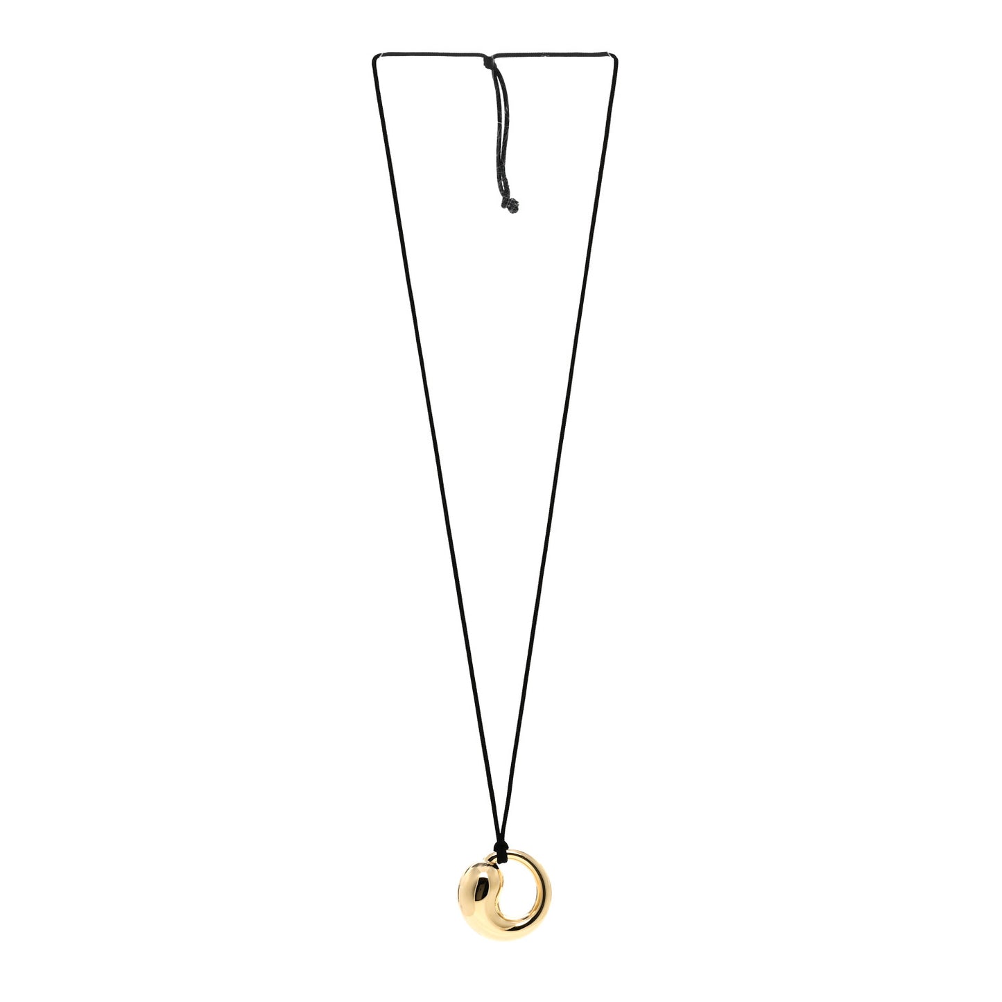 18K Yellow Gold Elsa Peretti Eternal Circle Pendant Cord Necklace
