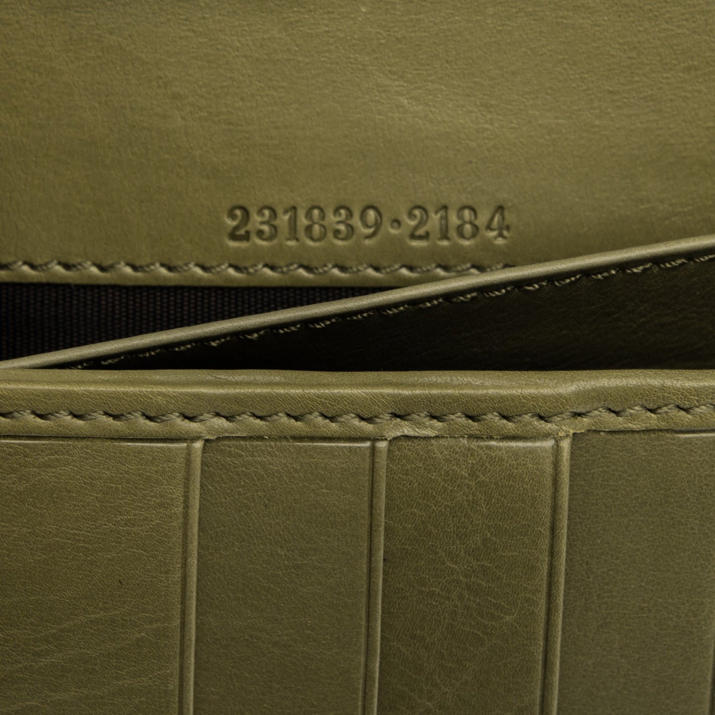 Calfskin Continental Charmy Wallet Green Tea