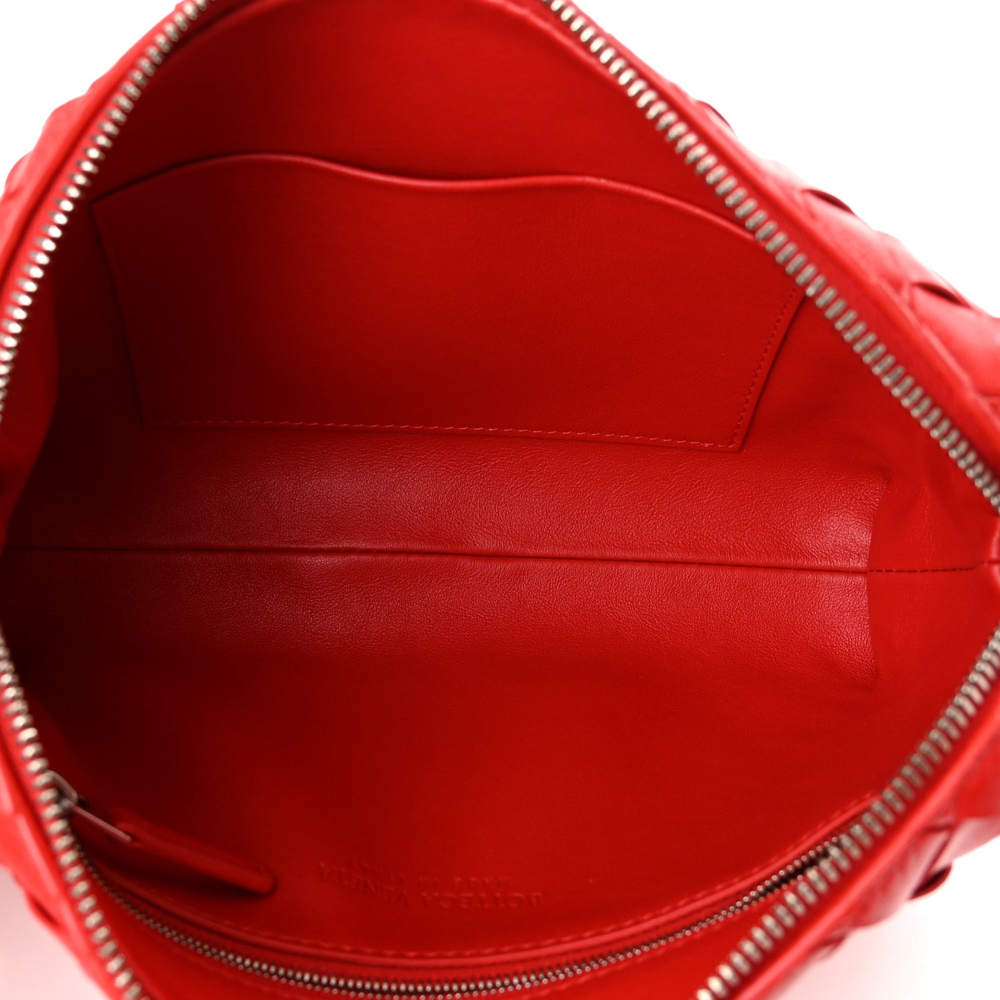 Nappa Intrecciato Crossbody Bright Red