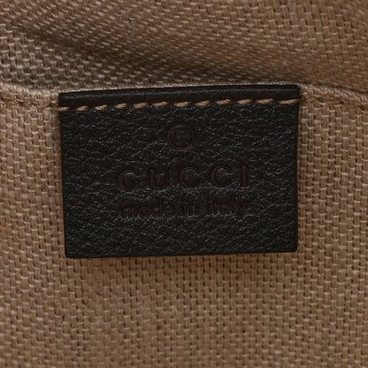 Gucci GG Supreme Monogram Web Small Webby Bee Shoulder Bag Dark Brown 6 of 12