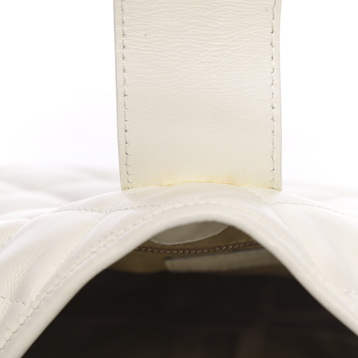 Calfskin Quilted Brook Hobo White