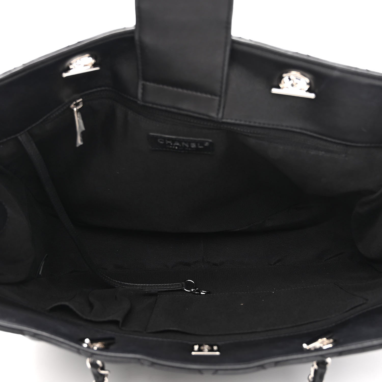 Chanel Calfskin Quilted Large Classic Shopping Tote Black 5 of 10