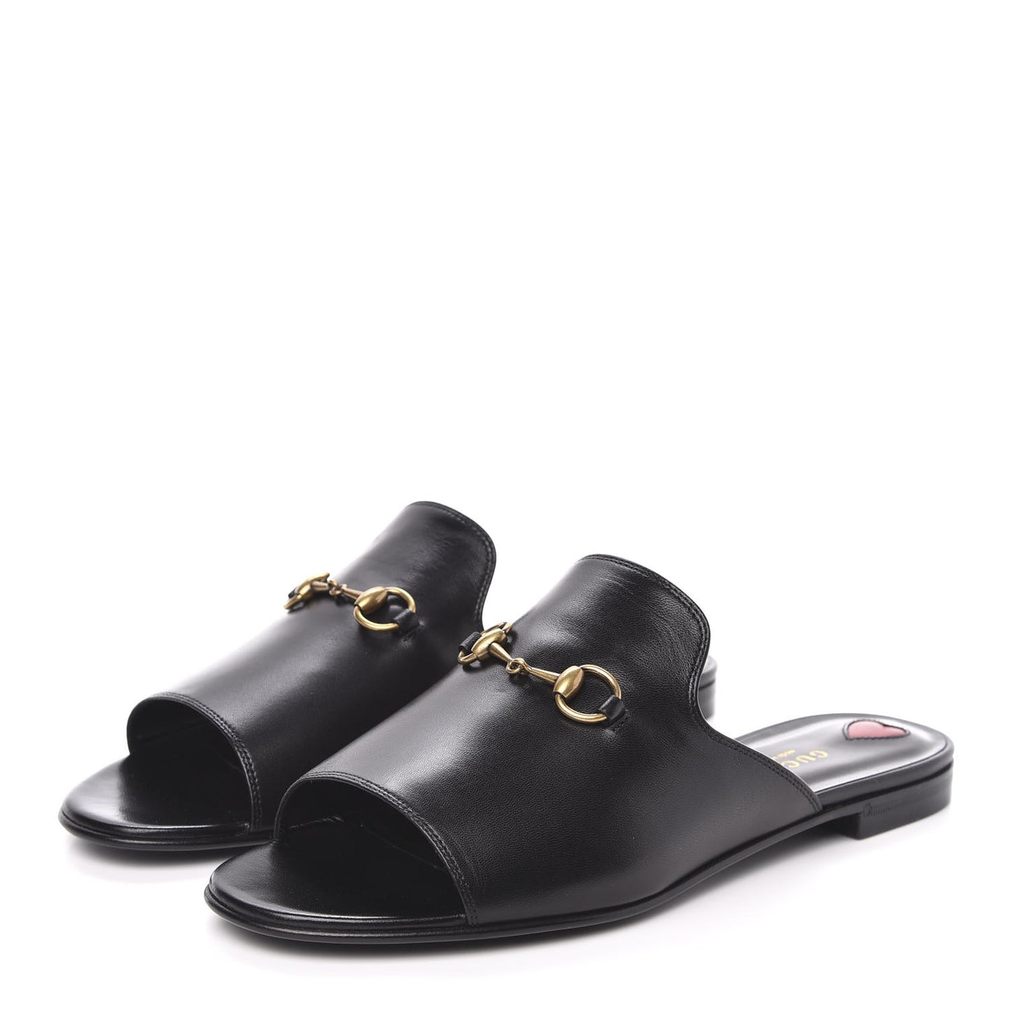 Malaga Kid Horsebit Slide Sandals 39.5 Black