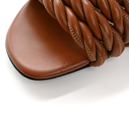 Valentino Garavani Nappa Rope 60mm Slide Sandals 36.5 Saddle Brown 15 of 16
