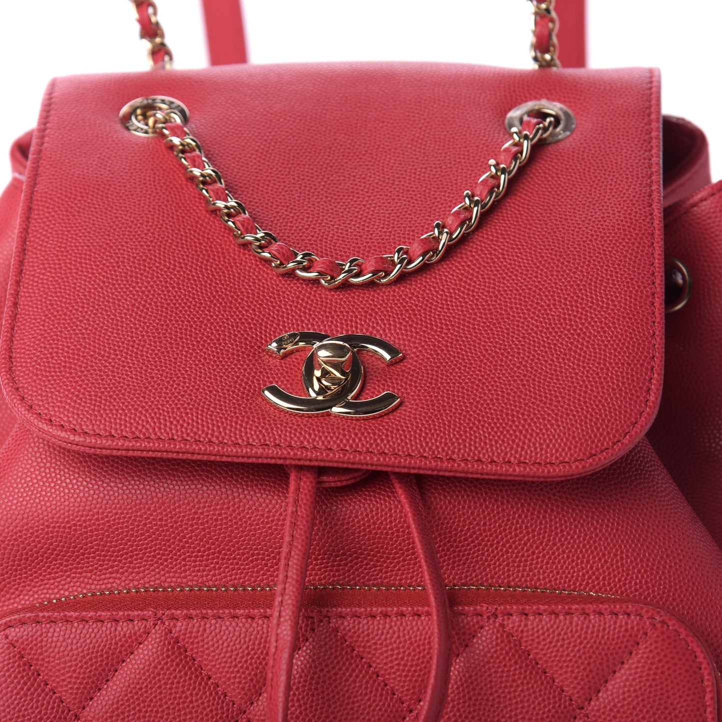 Caviar Quilted Business Affinity Backpack Pink