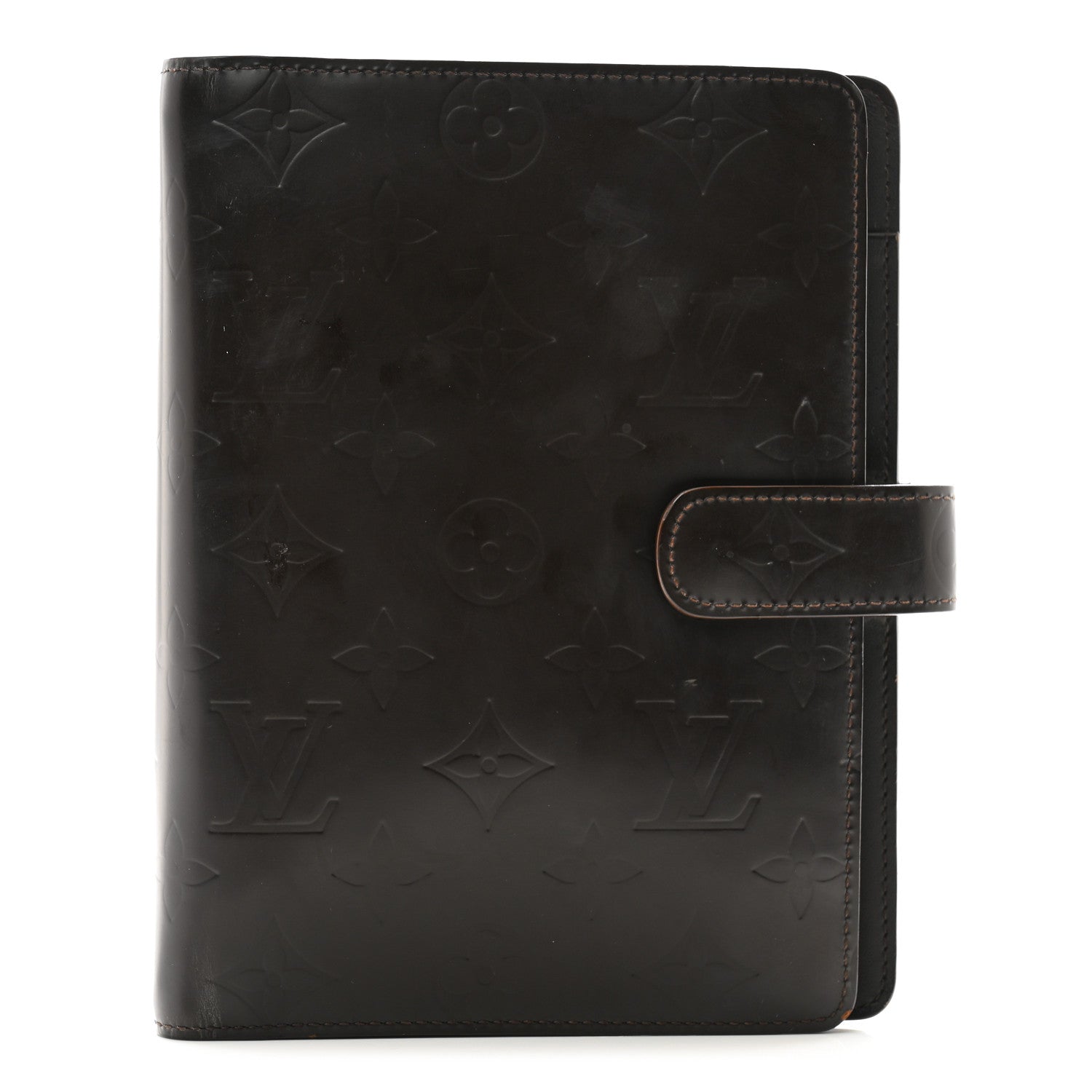 Louis Vuitton Mat Monogram Medium Ring Agenda Cover Brown 1 of 10