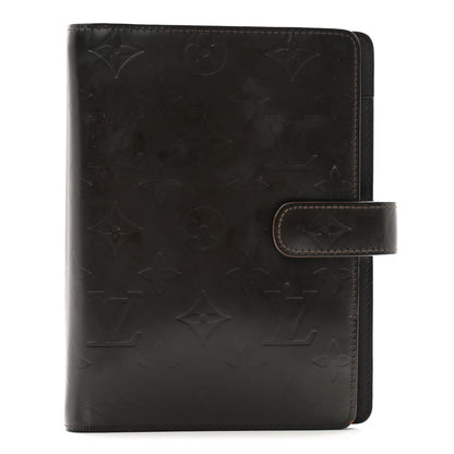 Louis Vuitton Mat Monogram Medium Ring Agenda Cover Brown 1 of 10