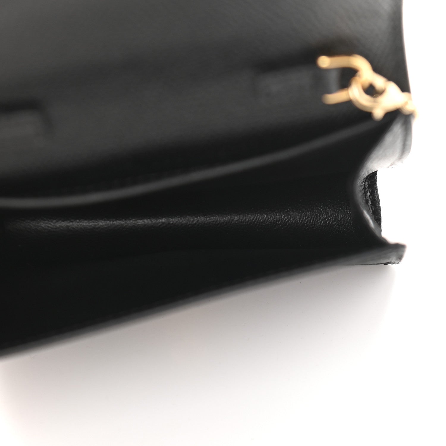 Fendi Vitello Cruise F is Fendi Geometric Flap Wallet on Chain Black 5 of 9