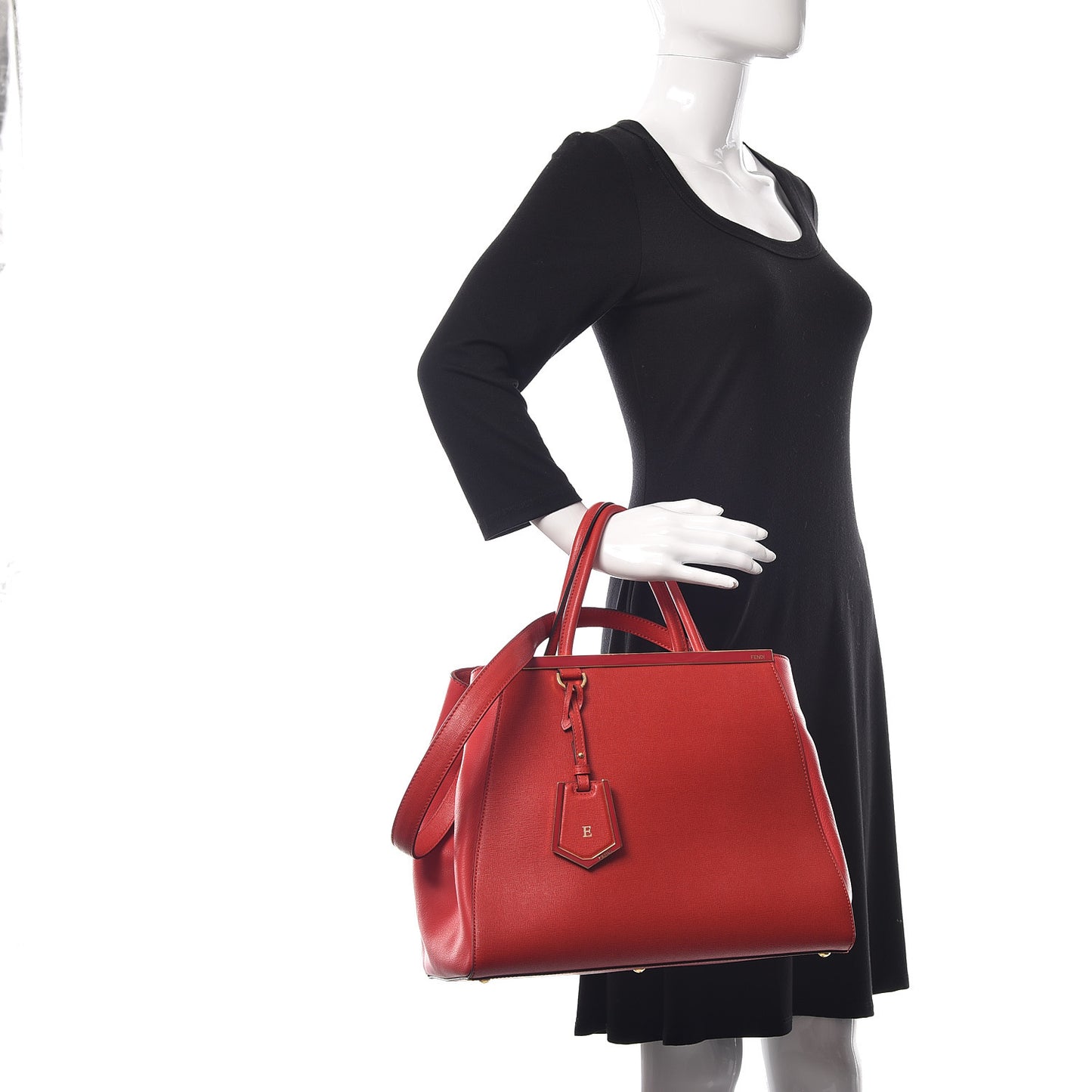Vitello Elite Flamingo Regular 2Jours Tote Rosso Fiamma