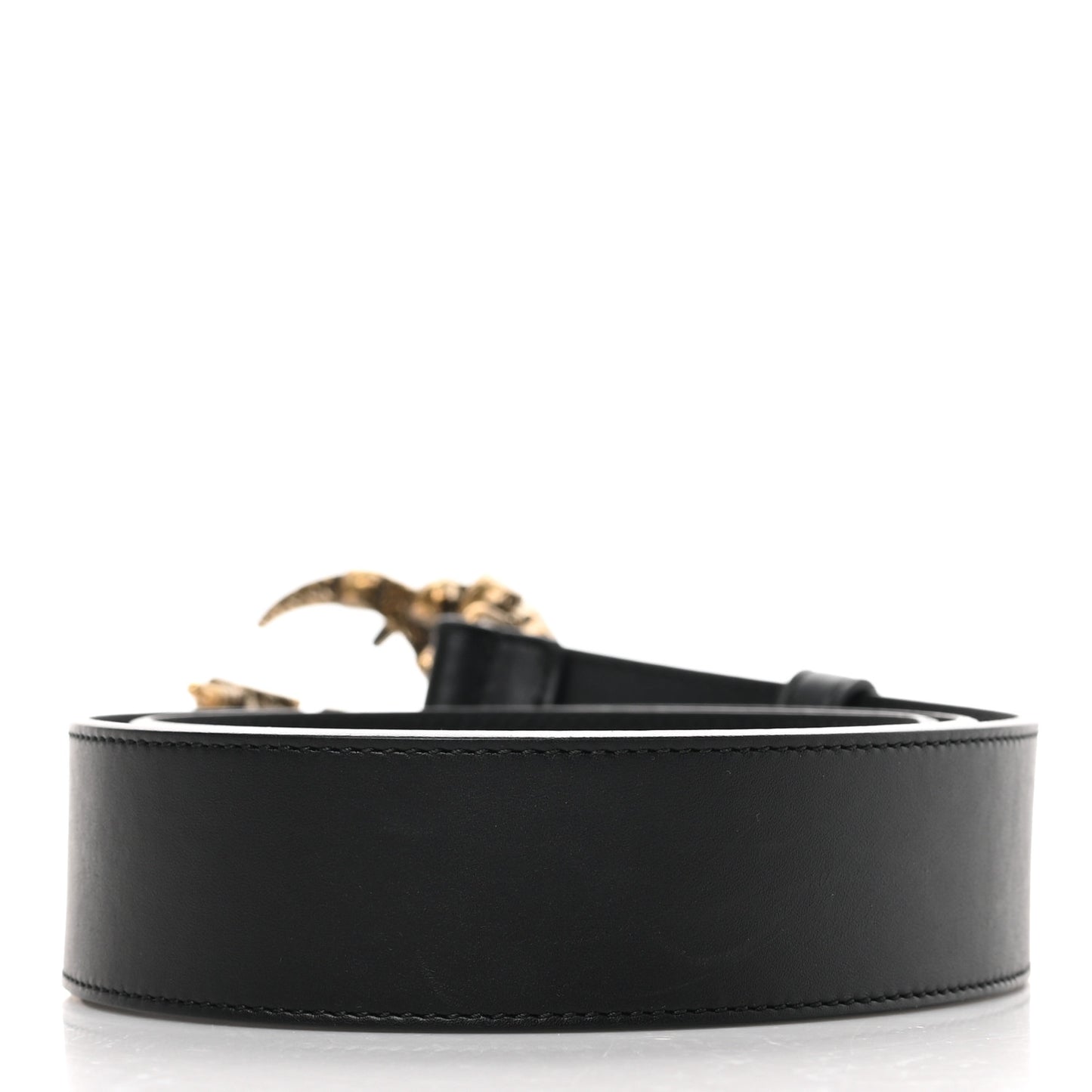 Calfskin Crystal Double G 40mm Belt 90 36 Black Multicolor