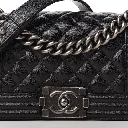 Chanel Caviar Quilted Small Boy Flap Black 10 of 11