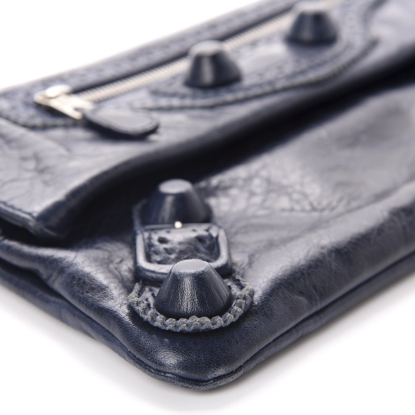 Agneau Giant Brogues Hardware Envelope Clutch Marine