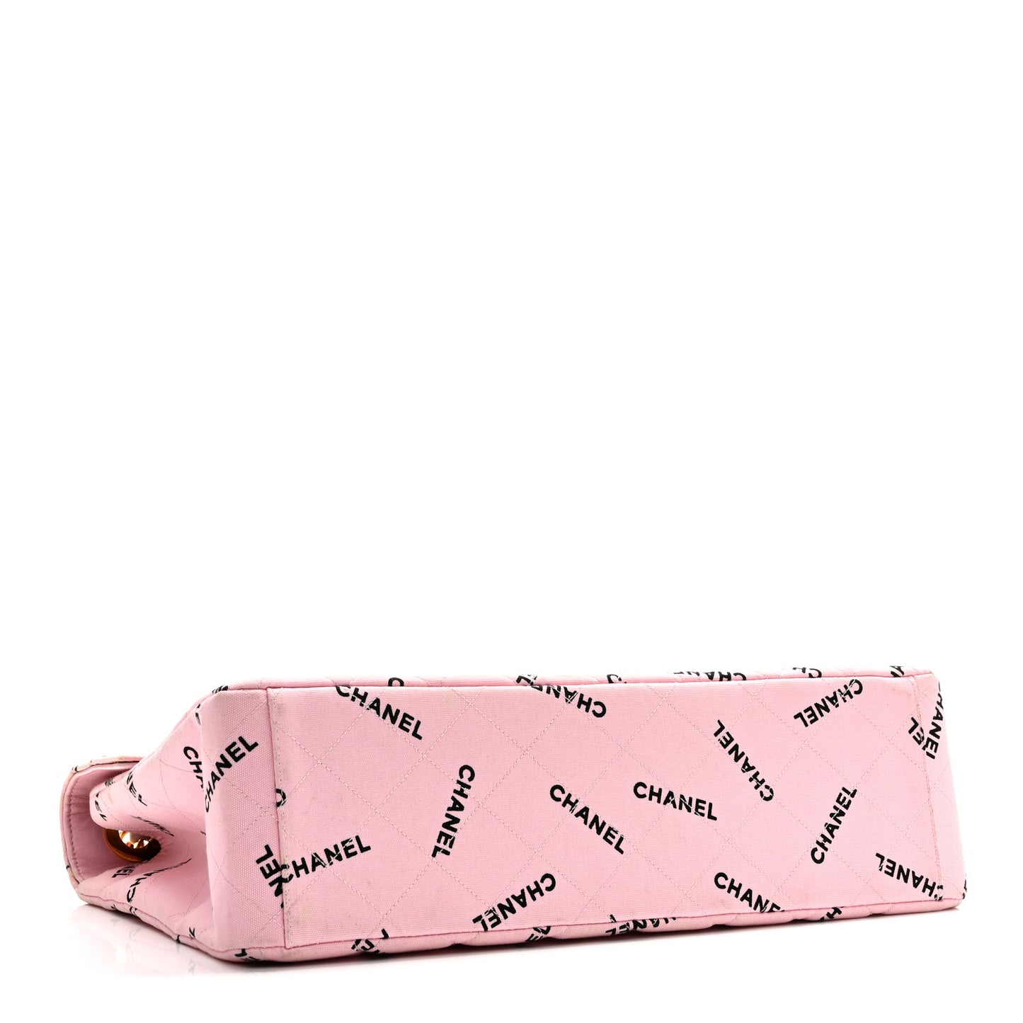 Canvas Quilted XL Jumbo Single Flap Pink