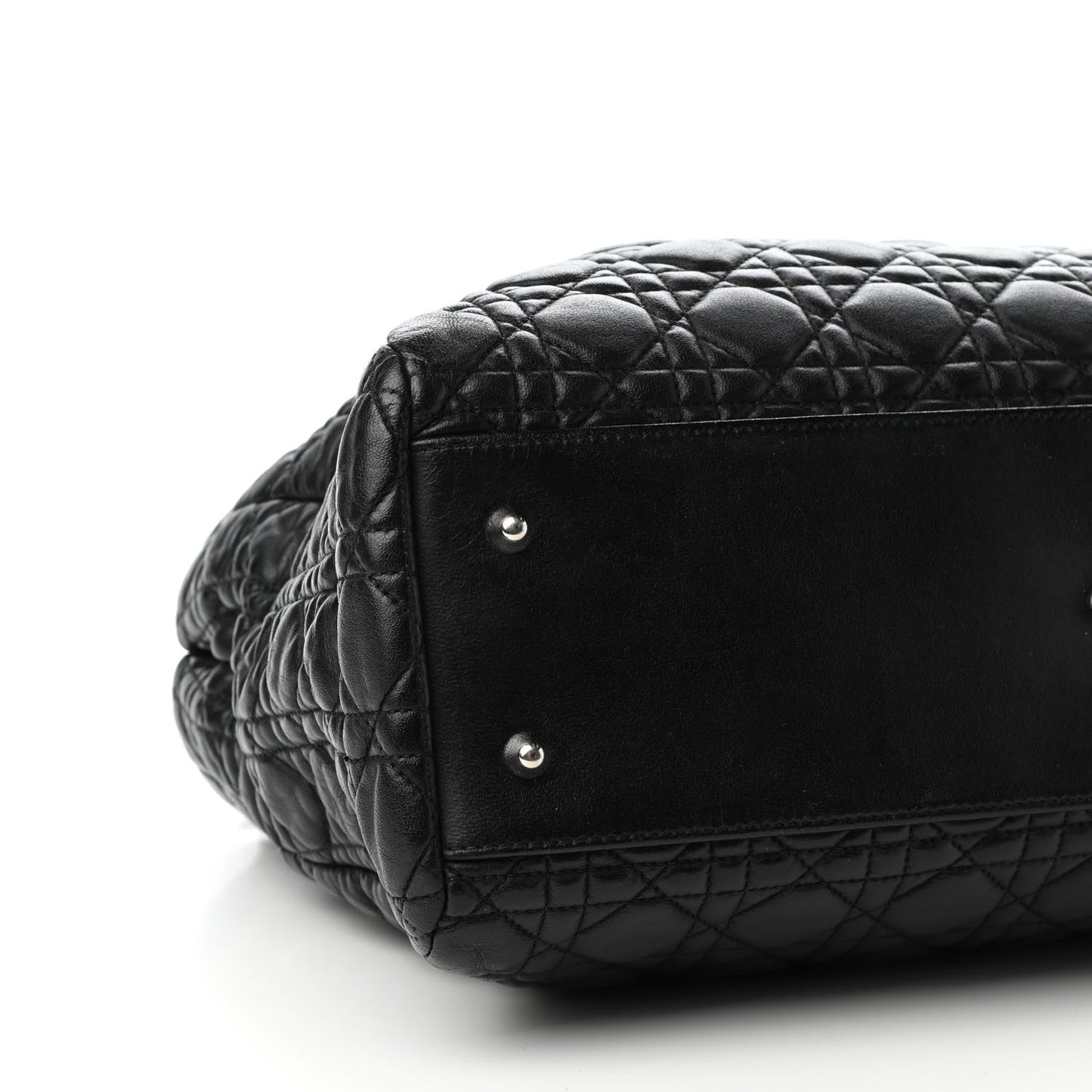 Lambskin Cannage Large Dior Soft Shopping Tote Black