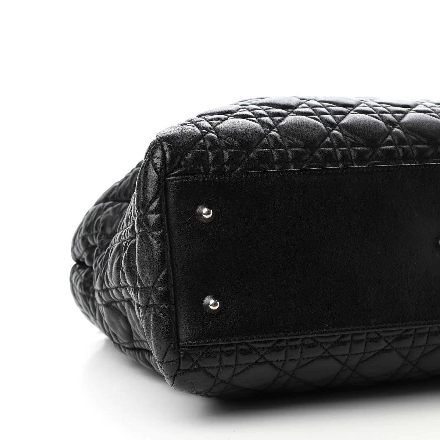 Christian Dior Lambskin Cannage Large Dior Soft Shopping Tote Black 8 of 9